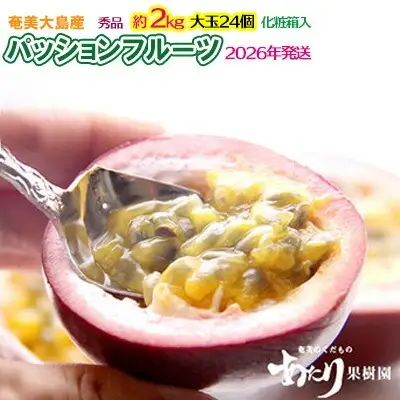2026年発送【あたり果樹園】奄美パッションフルーツ 秀品 約2kg 果物  フルーツ