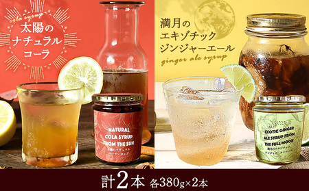 太陽のナチュラルコーラ＆満月のエキゾチックジンジャエール 濃縮タイプ 1瓶約７～8杯分 TABEL株式会社《30日以内に出荷予定(土日祝除く)》 │ クラフトコーラ クラフトジンジャーエール 炭酸割り コーラシロップ お取り寄せ 徳島県 佐那河内村