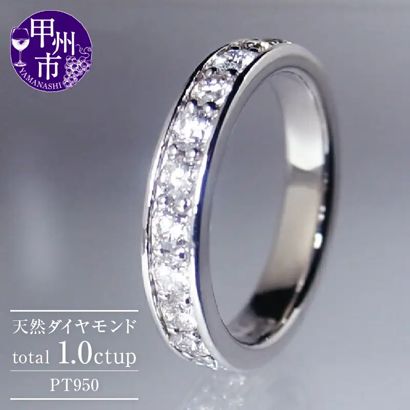 指輪 天然 ダイヤモンド 1.0ct フルエタニティ SIクラス Nadine ナディーヌ【プラチナ950】r-171（KRP）R33-1411