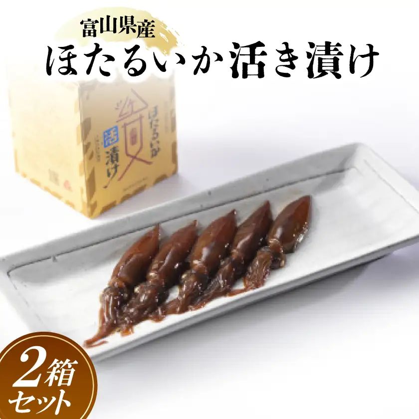 ほたるいか活き漬け2箱セット_魚介・海産物 イカ  いか 烏賊_【配送不可地域：離島】【1453840】
