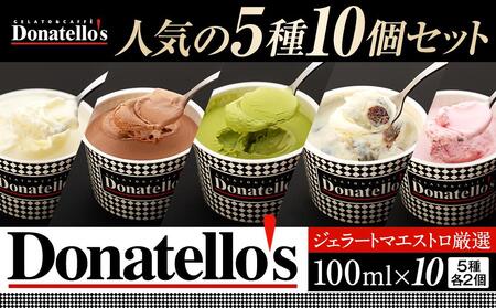 ジェラートマエストロ厳選《ドナテロウズ》ジェラート5種10個セット AGR0001