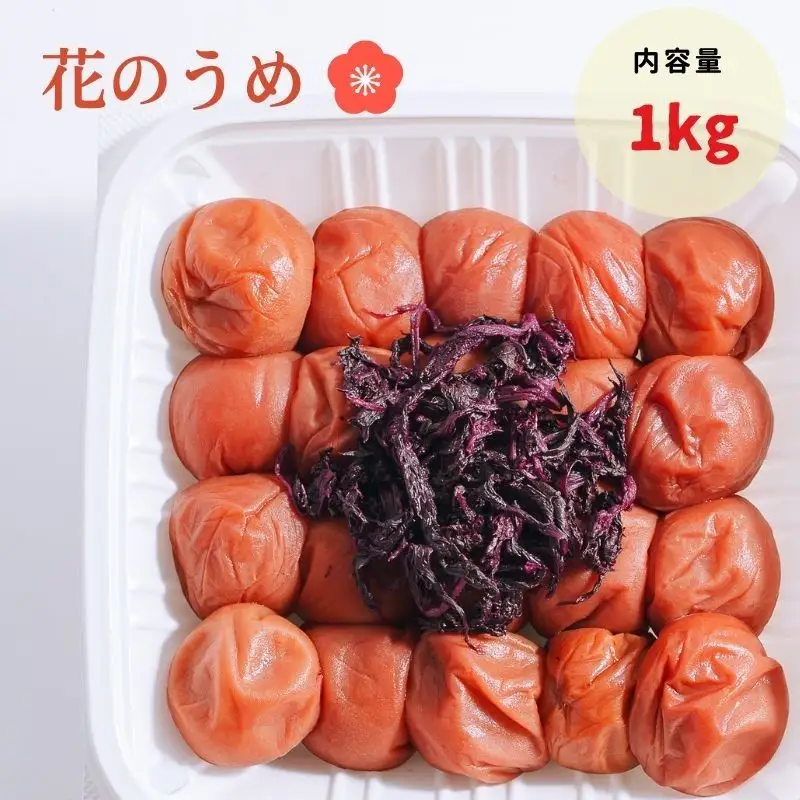 紀州南高梅花のうめ（しそ漬け） 1kg 塩分約8％ | 【梅干し しそ 梅 ギフト 和歌山県産】ngao007A【ngao007A】