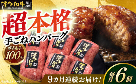 【全9回定期便】本格 手ごね ハンバーグ 6個 [ABCL120]
