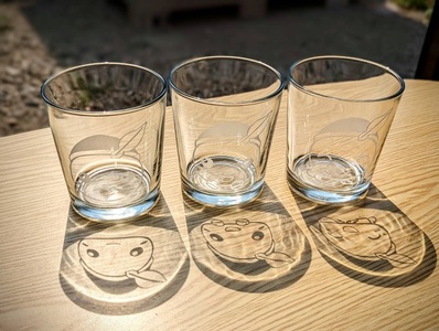 つち屋工房【毛呂山町マスコットキャラクター】もろ丸くんタンブラーグラス（２個セット）