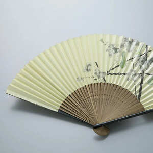 【L-575】鈴木扇子店 近江扇子両面蜻蛉・瓢箪 7.5寸(約22.5cm)［高島屋選定品］