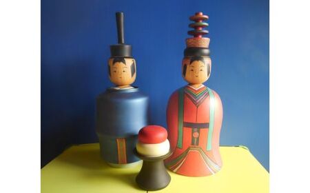 No.2842 土湯こけしのひな人形　陳野原幸紀作