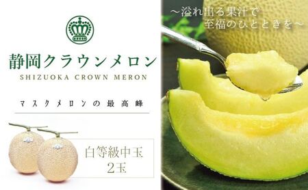 クラウンメロン 白中玉 2玉入　【配送不可：離島】 果物類 フルーツ 