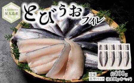 屋久島産 とびうお フィレ 約800g（約100g×8パック）冷凍 真空パック
