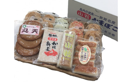 [016-a003]  揚げ天とおつまみかまぼこ詰合せ（全9種）