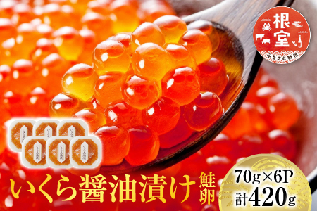 ＜計420g＞いくら醤油漬け(鮭卵)70g×6P B-14010
