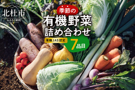 【有機ＪＡＳ認定】季節の有機野菜詰め合わせボックス　山梨県・北杜市 [h278]
