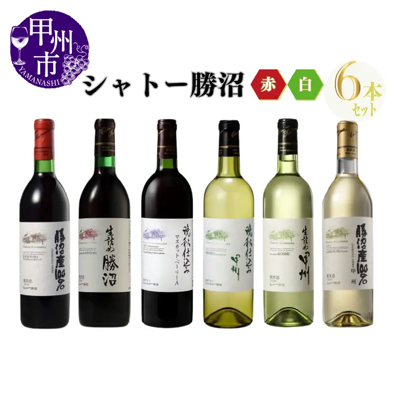 シャトー勝沼が贈る厳選赤白6本セット（MG）E3-650