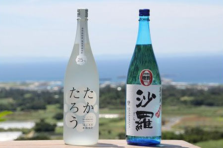 黒糖焼酎一升瓶２本セット（たかたろう・沙羅）Ｃ-⑤