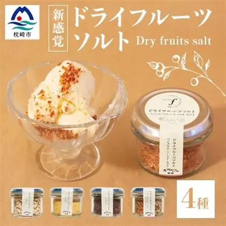 ドライフルーツソルト4種 A8-51_果物・フルーツ りんご  リンゴ 林檎  果物・フルーツ みかん  ミカン 蜜柑  調味料 塩  しお  果物・フルーツ キウイ  きうい  果物・フルーツ  柑橘   果物・フルーツ  ドライフルーツ   果物・フルーツ ブルーベリー    野菜  トマト _【配送不可地域：離島】【1167929】