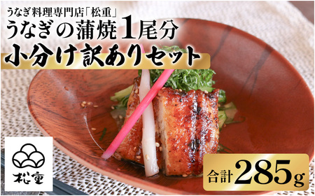 【 訳あり 】 うなぎ蒲焼 1尾分 小分け セット K019-006 魚 惣菜 総菜 冷凍