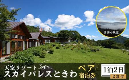 宿泊券 スカイパレスときわ一泊二日ペアチケット 福島県 田村市
