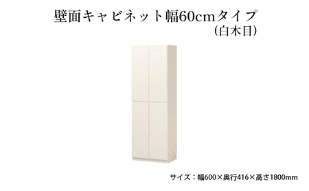 壁面キャビネット幅60cmタイプ（白木目） 収納 壁面収納 インテリア リビング ポルターレ 大容量 