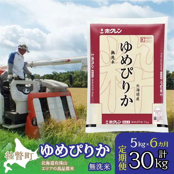 【令和7年産 6ヶ月定期配送】（無洗米5kg）ホクレンゆめぴりか SBTD060