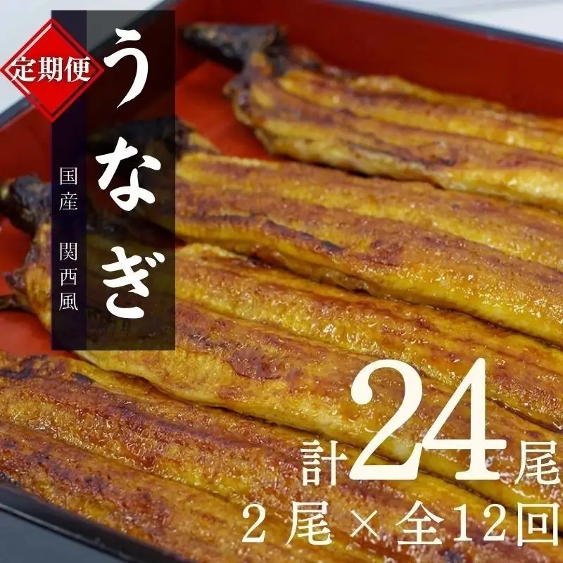 【12カ月定期便】国産うなぎ蒲焼（２本）タレ付き×12回 / 定期便 毎月お届け 和歌山 田辺市 国産 国産うなぎ 国産鰻 うなぎ 鰻 鰻丼 うな丼 土用の丑の日 冷凍 【ots026-tk】