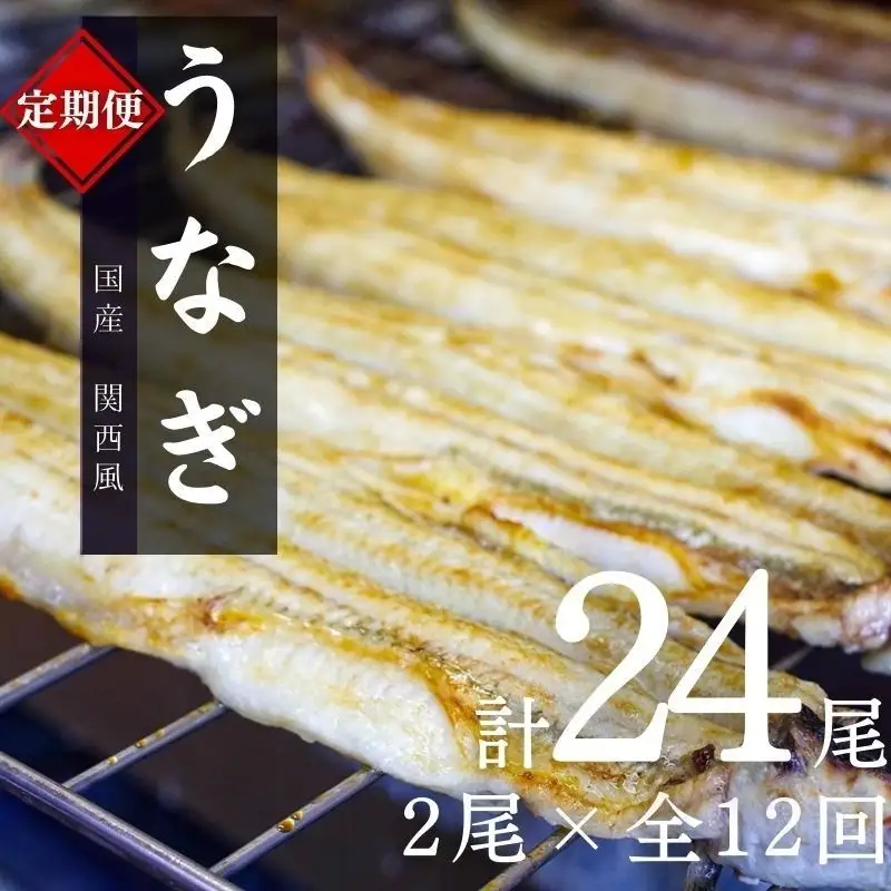 【12カ月定期便】国産うなぎ白焼（2本）×12回 特製醤油・わさび付 / 定期便 毎月お届け 和歌山 田辺市 国産 国産うなぎ 国産鰻 うなぎ 鰻 鰻丼 うな丼 土用の丑の日 【ots029-tk】