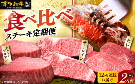  【全12回定期便】博多和牛 食べ比べ ステーキ [ABCL141]
