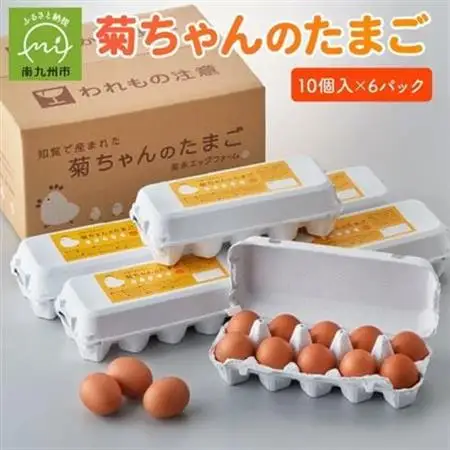 菊ちゃんのたまご10個入×6パック【配送不可地域：離島】【1185775】