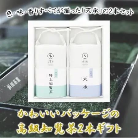 かわいいパッケージの高級知覧茶2本ギフト【1185802】