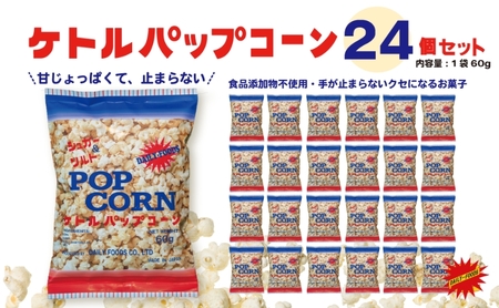 デイリー ケトルパップコーン シュガー＆ソルト味 60g×24袋［ポップコーン,映画］ お菓子 スナック あまじょっぱい パーティー バーベキュー BBQ ボリューム満点 