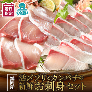 【冷蔵】延岡産活〆ブリとカンパチの新鮮お刺身セット N019-YB331