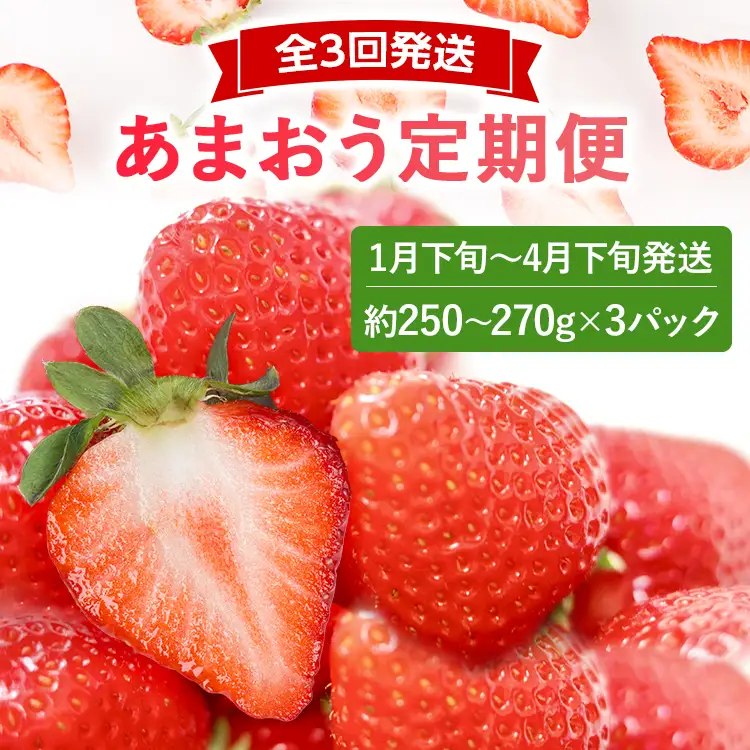 【2027年先行いちご定期便】 あまおう 3パックｘ3回 （1月下旬～、2月～、3月～発送）お取り寄せグルメ お取り寄せ 福岡 お土産 九州 福岡土産 取り寄せ グルメ 福岡県