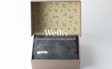 Wellis【極上の肌心地】ブランケット1枚　ギフトセット　グレー （009_5046_02）