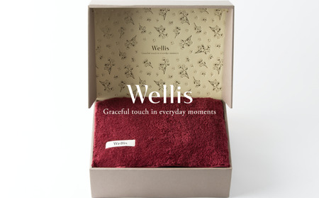 Wellis【極上の肌心地】ブランケット1枚　ギフトセット　ボルドー （009_5046_04）