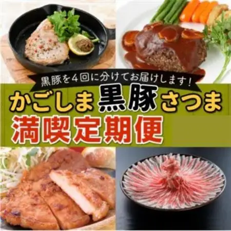 【発送月固定定期便】かごしま黒豚さつま満喫全4回【配送不可地域：離島】【4081681】