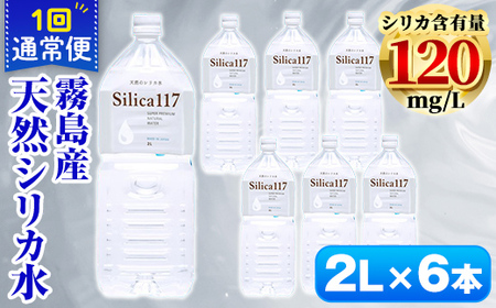 K-134-A Silica117（2L×6本)【シャディ】霧島市 水 シリカ シリカ水 シリカウォーター ミネラルウォーター ミネラル成分 飲料水 天然水 軟水 温泉水 ペットボトル