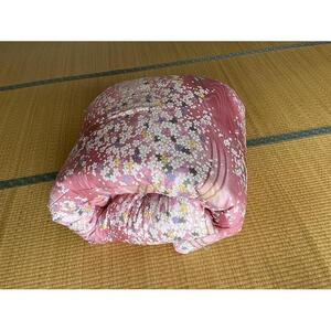 布団 掛け布団 赤柄 ( シングル ) 手作り｜ふとん ふとん