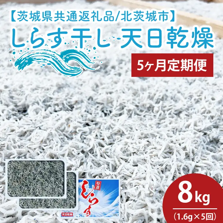 【5ヶ月定期便】しらす干し 天日乾燥1.6kg（400g×4）【茨城県共通返礼品/北茨城市】(HY-19)