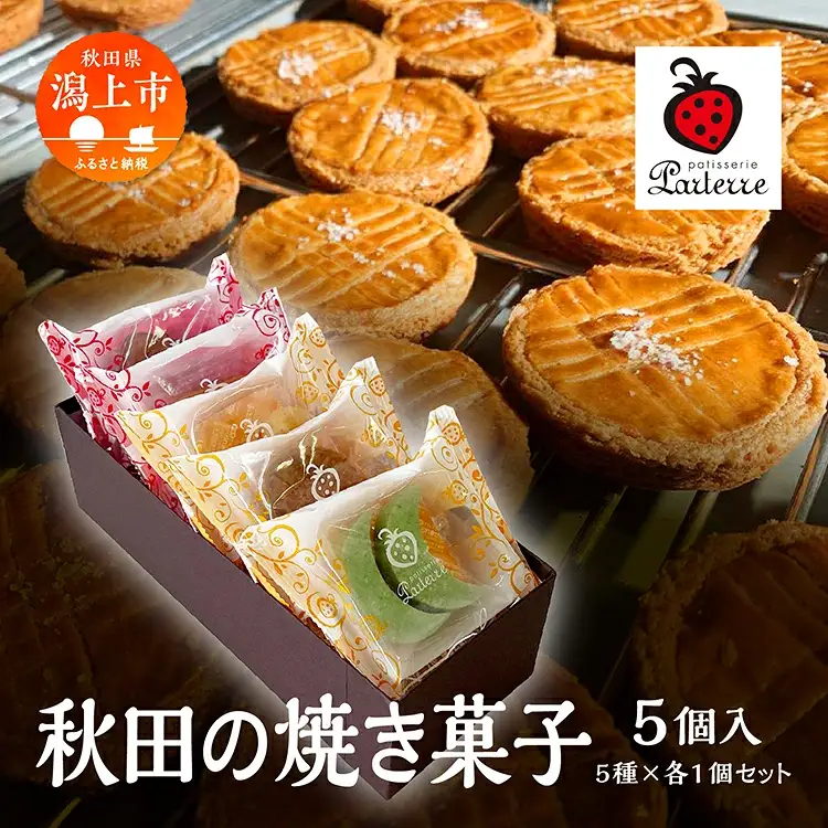 秋田の焼き菓子 5種セット【パティスリーパルテール】