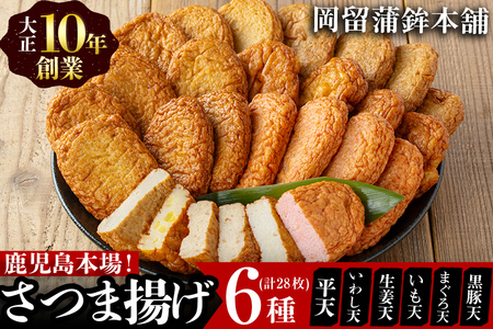 本場鹿児島のさつま揚げセット(全6種・計28枚)  a5-298