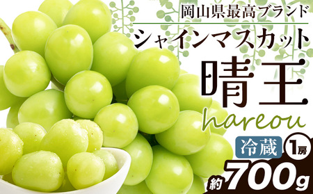 【2026年発送】シャインマスカット 晴王 約700g 晴レ乃青果　(岡山中央卸売市場店(富士紙工 有限会社)) シャインマスカット