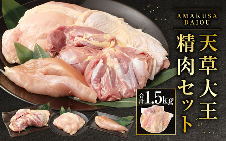 天草大王精肉セット 合計1.5kg（モモ ムネ ササミ ）天草大王 肉 お肉 鶏肉 冷凍 食べ比べ セット 熊本県 上天草市