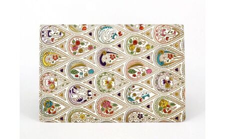 【文庫屋大関】パーソナルホルダー　花と猫＜ミックス＞【皮革工芸品】 民芸品 雑貨 日用品 ファイル 多用途 牛革 