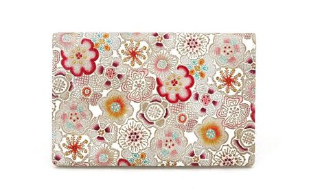 【文庫屋大関】パーソナルホルダー　春らんまん＜茜＞【皮革工芸品】 民芸品 雑貨 日用品 花柄 花デザイン 