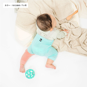 《わたあめ》 GEA baby! コットン ベビー レギンス（サスペンダー付）【縫い目がない 無縫製編み】　020-H-SS032-わたあめ