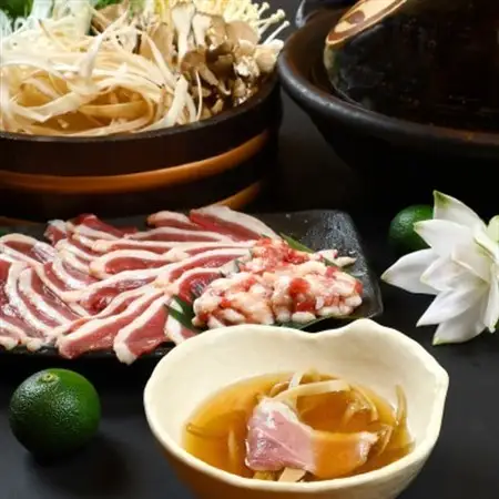 岩手県産合鴨「京風しゃぶしゃぶ鍋セット　2人前」　地鶏料理専門店　川崎鳥匠_肉 鴨肉  かも カモ ダック  惣菜・加工品 肉 鍋 なべ ナベ_【配送不可地域：離島・北海道・沖縄県・東北・中国・四国・九州】【1460785】