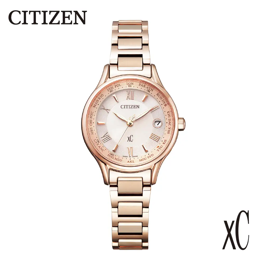 【CITIZEN】 クロスシー EC1164-53W 腕時計 レディース ピンクゴールド サクラピンク 光発電 エコ・ドライブ 防水 耐ニッケルアレルギー スーパーチタニウム 球面サファイアガラス メーカー保証 新潟県 妙高市