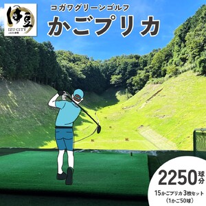 【コガワ グリーン ゴルフ】15かごプリカ３枚セット（１かご50球×15かごプリカ×３枚=2250球）
