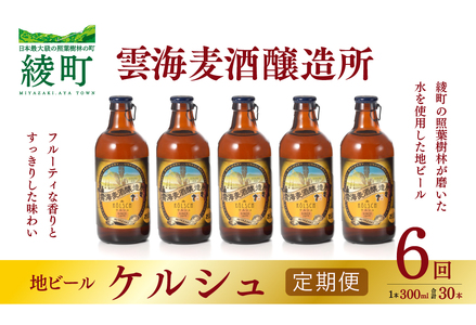 雲海麦酒醸造所 地ビール 「ケルシュ」 5本セット 【6回 定期便】【雲海酒造】_A0114-218