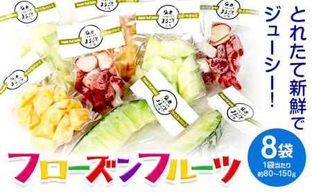 フローズンフルーツ 約80g～150g入り×8袋 種類おまかせ ランダム 有限会社七城町特産品センター《90日以内に出荷予定(土日祝除く)》熊本県 菊池市 冷凍フルーツ 果物 フルーツ 国産 冷凍 フローズン