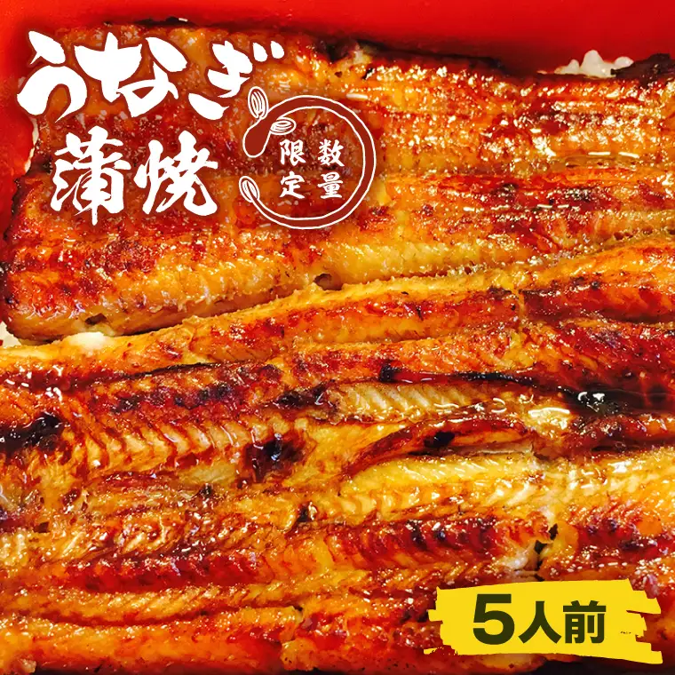 【蒲焼割烹 ぬりや】うなぎ蒲焼（真空パック）５人前 （GW-5）