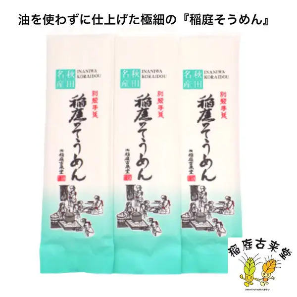 稲庭古来そうめん お徳用袋入り160g×3袋【(有)稲庭古来堂】[A1405]
